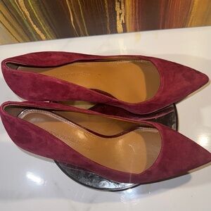 Banana Republic Cranberry Suede Heels - Women’s Size 8M